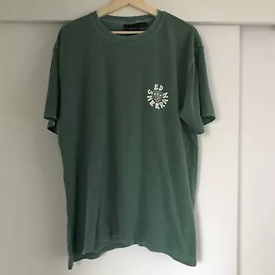 Buy Ed Sheeran XL Green Short Sleeve Crew Neck Tour Shirt With White Printing • 18.96£