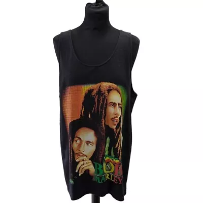 Buy Yehmon Mens Black Bob Marley Oversized Vest Approx Large • 12£