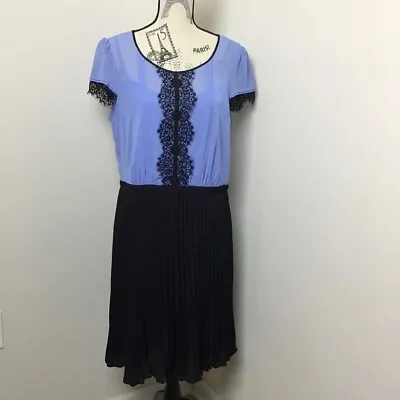 Buy MaxandCleo Women’s Black Pleated Skirt & Purple Sheer Top Dress Size 14 • 42.52£