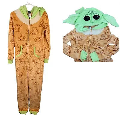 Buy Star Wars Baby Yoda Women's Small 4-6 Hooded Cosy Union Suit Pajama • 21.59£
