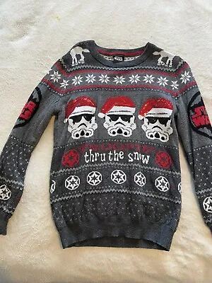 Buy Boys Star Wars Christmas Jumper Aged 8 • 5£