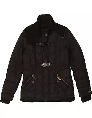 Buy KHUJO Womens Padded Jacket UK 14 Large Black EF17 • 32.88£