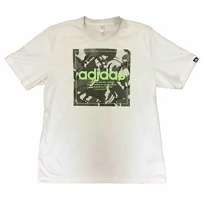 Buy Adidas Prime Blue Mens T-Shirt Tee Size Large L Eco Friendly White Camo Print • 9.99£