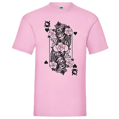 Buy Zombie Queen Of Hearts Playing Card T-Shirt Gift • 13.99£