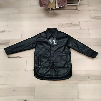 Buy $314 NEW Apparis Stevie Vegan Faux Leather Jacket Quilted Black Full Zip Medium • 76.01£