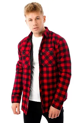 Buy New Mens Padded Sherpa Fleece Lined Shirt Jacket Canvas Twill Denim Work Thick  • 16.99£