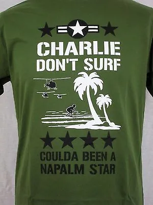 Buy The Clash Inspired T-Shirt Charlie Don't Surf Apocalypse Now Col Kilgore Punk • 14.79£