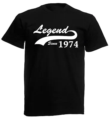Buy Legend Since 1974 Men's T-Shirt, 50th Birthday Gift For Men Him Dad Husband 50 Y • 9.99£