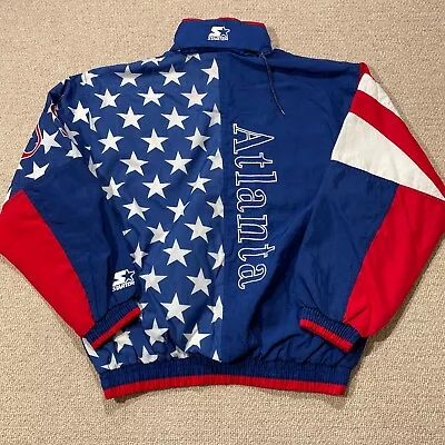 Buy VINTAGE Starter Olympics Jacket Mens Large Atlanta 1996 Olympic Games 90s Shell • 49.99£