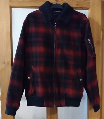 Buy Mens Red Herring Black/Red Check Jacket Coat - Medium • 12£