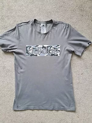 Buy Adidas Grey Short Sleeve T Shirt. Men's Size S. Camo Logo • 1.20£
