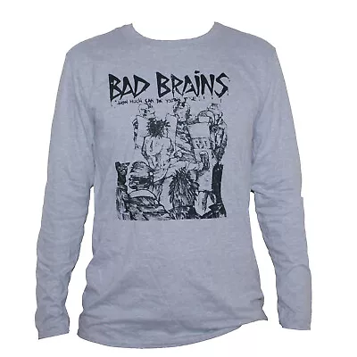 Buy Bad Brains Hardcore Punk Rock T Shirt Long Sleeve Grey Unisex Men  • 21.25£