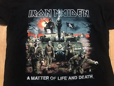Buy Iron Maiden World Tour 2006 A Matter Of Life & Death Large Fruit Of The Loom Tee • 64.99£
