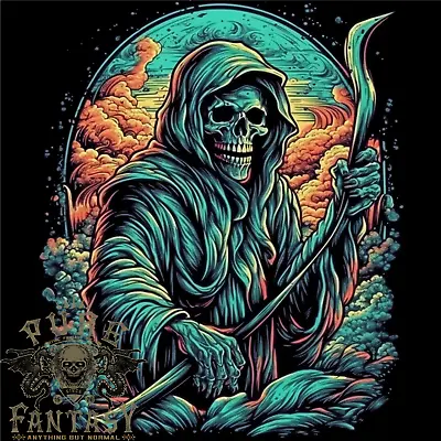 Buy The Grim Reaper Skull Mens Cotton T-Shirt Tee Top • 10.75£