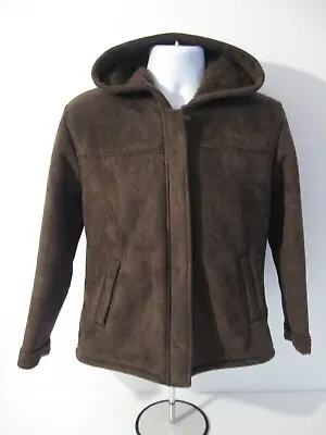 Buy BLU MOTION Ladies Faux Suede Vintage Style Hood Jacket/coat - Uk:M 12-14 VGC • 19.99£