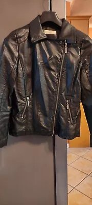 Buy Leather Look Women's Black Jacket From Wallis,petite 14 . 14,lovely . • 2.99£