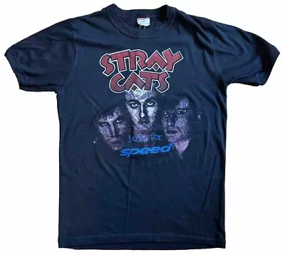 Buy Stray Cats Vintage Original Concert Tour Band T-shirt Rockabilly Built For Speed • 75£