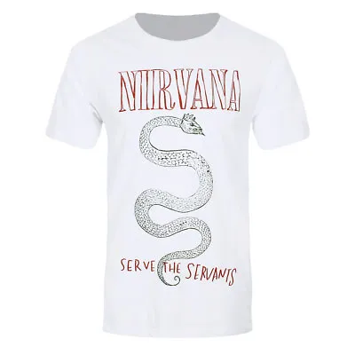 Buy Nirvana T-Shirt Serpent Snake Band Official White New • 14.95£