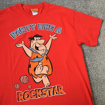 Buy Flintstones T Shirt Mens Large Fred Flintstone Licensed Hanna Barbera Excellent • 9£