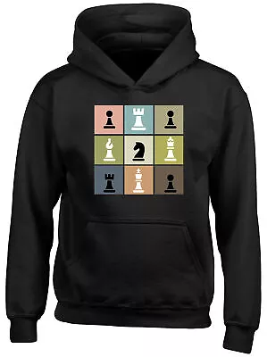 Buy Chess Grid Kids Hoodie Ultimate Chess Icons Boys Girls Gift Top • 13.99£