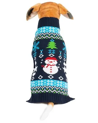 Buy Christmas Puppy Outfit Pet Snowman Elf Happy Bir Jesus Warm Knitted Dog Jumper • 10.90£