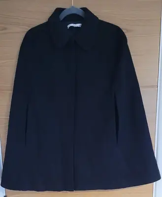 Buy & OTHER STORIES Black Jacket UK10 Poncho Cape Floral Lined Coat • 32£