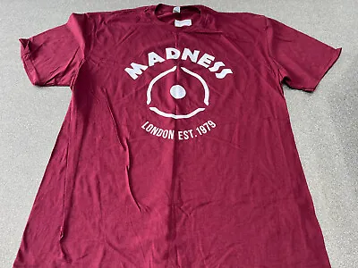 Buy Madness T-shirt - Maroon Blue Beat Label Design - Xl - Nwot • 9.95£