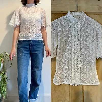 Buy Vintage 1980s Madonna White Lace Top • 2£