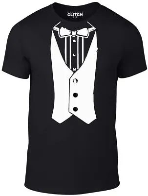 Buy Tuxedo T Shirt - Funny T-shirt Comic Fancy Dress Retro Party Smart Shirt Tie Fly • 15.99£