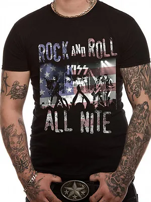 Buy KISS- ROCK N ROLL ALL NITE Official T Shirt Mens Licensed Merch New • 15.95£