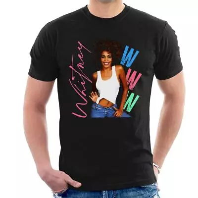 Buy All+Every Whitney Houston Posing Pink Signature Men's T-Shirt • 17.95£
