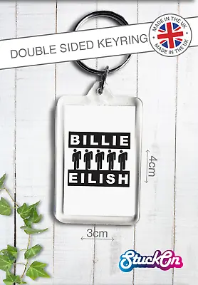 Buy Billie Eilish, Key Ring, Bag Charm, Badge,  Bad Guy, Fan, Merch, Music, Gift • 2.99£