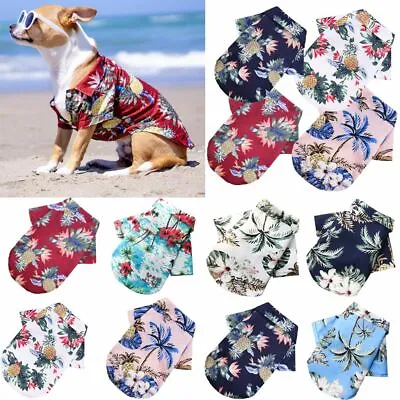 Buy Pet Dog Polo T-Shirts Clothes Beach Coconut Tree Print Pet Small To Medium Dogs • 3.88£