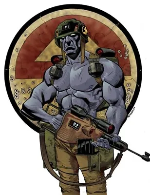 Buy 2000AD Rogue Trooper Iron On Tee T-shirt Transfer A5 • 2.29£