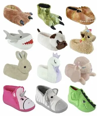 Buy Kids Novelty Slippers 3D Soft Comfy Character Animal Unicorn House Shoes Slipper • 11.99£