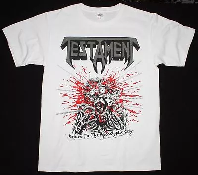 Buy Testament Return To The Apocalyptic City 1993 NEW White T-Shirt • 19.91£