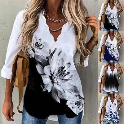 Buy Womens Casual Blouse Tops Ladies Holiday Tunic Pullover T-shirts OL Wear UK Sell • 10.49£