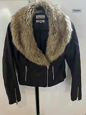 Buy Ladies Faux Leather Jacket Size 12 • 50£
