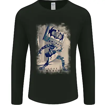 Buy Love Music Rock N Roll Guitar Mens Long Sleeve T-Shirt • 11.99£