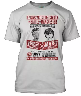 Buy SMITHS Inspired Morrissey Vs Marr Fight Poster, Men's T-Shirt • 18£