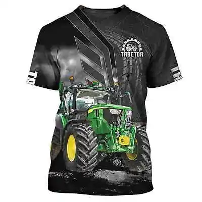 Buy Mens XL John Deere Style Tractor Bulldog T-Shirt • 17.23£