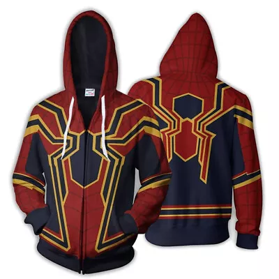 Buy Spider-Man:Homecoming Hoodie Cosplay Anime Sweatshirt Coat Men Teens Clothing • 28.44£