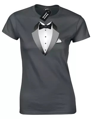 Buy Tuxedo Ladies T Shirt Tee Funny Joke Printed Design Gift Humour  Womens • 7.99£