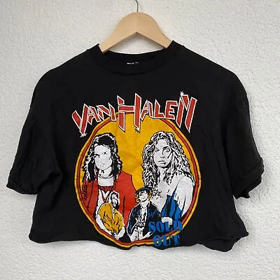 Buy Vintage VAN HALEN “SOLD OUT” Cropped T-shirt M Rock Band Single Stitch 70s 80s • 43.23£