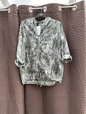 Buy Bnwt Size 16 Made In Italy Summer Jacket In Camouflage Khaki  • 19.99£