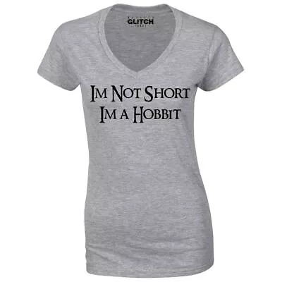 Buy I'm Not Short, I'm A Hobbit Womens V-Neck T-Shirt Bilbo Tolkien • 12.99£