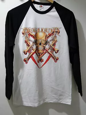 Buy BNWOT Official MEGADETH Killing Is My Business Raglan Long Sleeve T-Shirt Medium • 24.99£