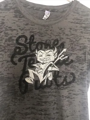 Buy Rare Stone Temple Pilots Shirt Rock N Roll- Gray W/ Little Devil Women Jr XL • 56.83£