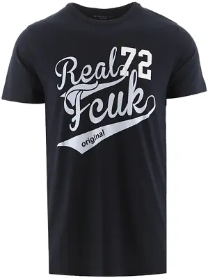 Buy French Connection Navy Graphic Real T-Shirt • 9.99£