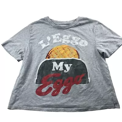 Buy Kellogg's L'Eggo My Eggo Cropped Graphic T-Shirt Size Large • 9.29£
